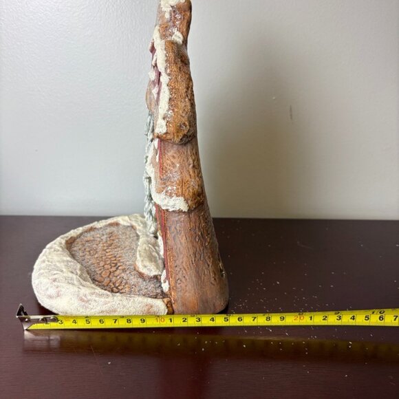 Craft Fair 1990's Vintage Holiday House Unique 9" Votive Holder Flat Profile - Picture 10 of 11